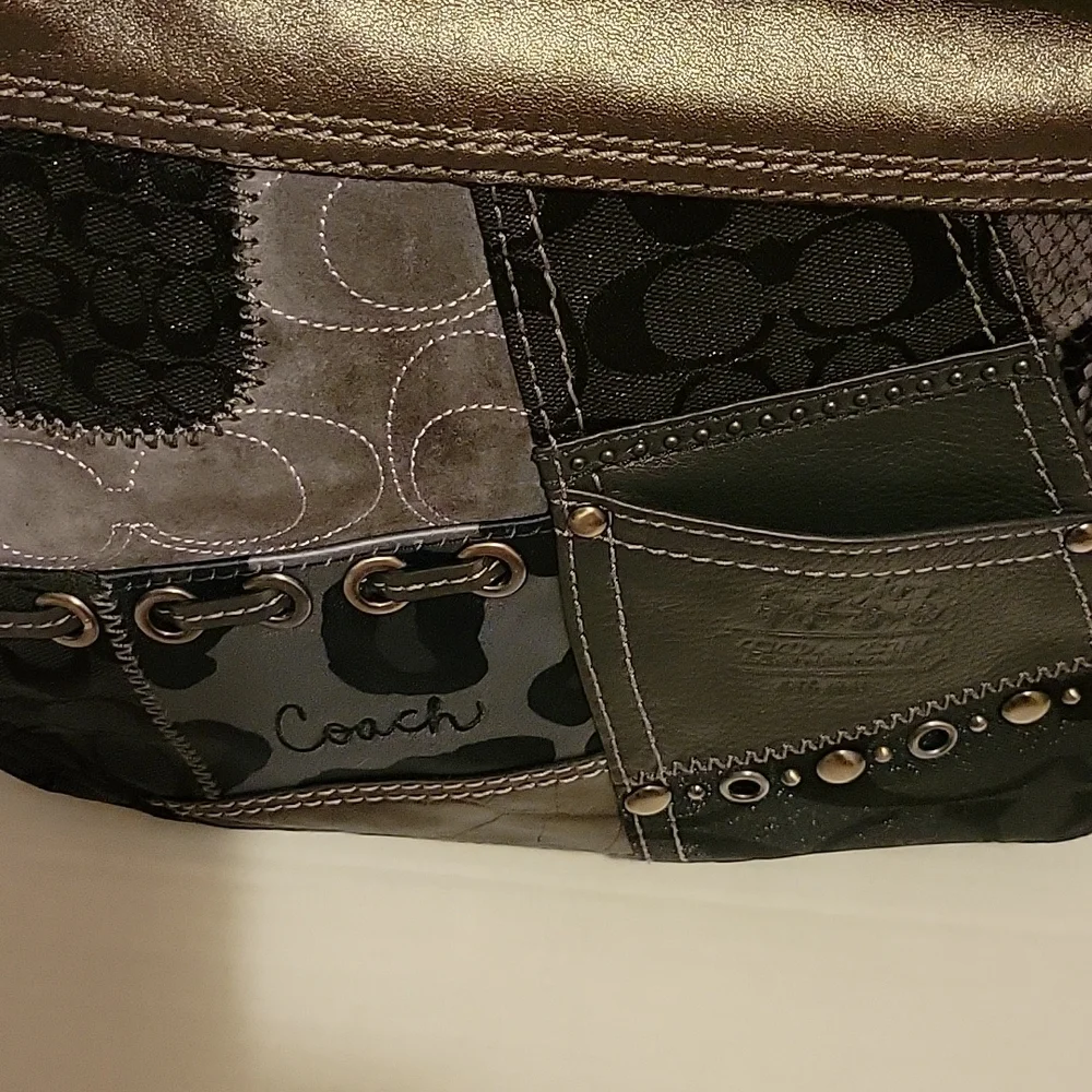 NWT: COACH Tonal Patchwork Zoe - Picture 10 of 16